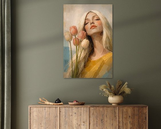 Voorbeeld van het werk in een kamer