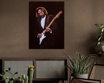 Peinture d'Eric Clapton sur Paul Meijering
