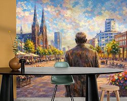 Voorbeeld van het werk in een kamer