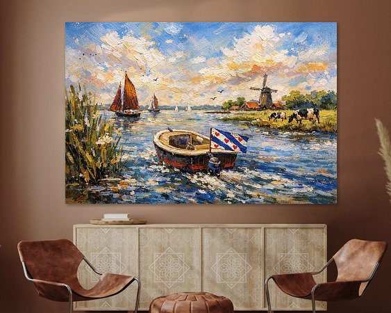 Voorbeeld van het werk in een kamer