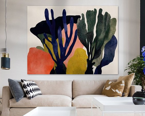 Voorbeeld van het werk in een kamer