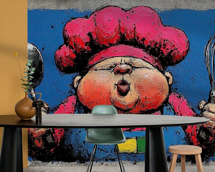 Voorbeeld van het werk in een kamer