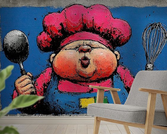 Voorbeeld van het werk in een kamer