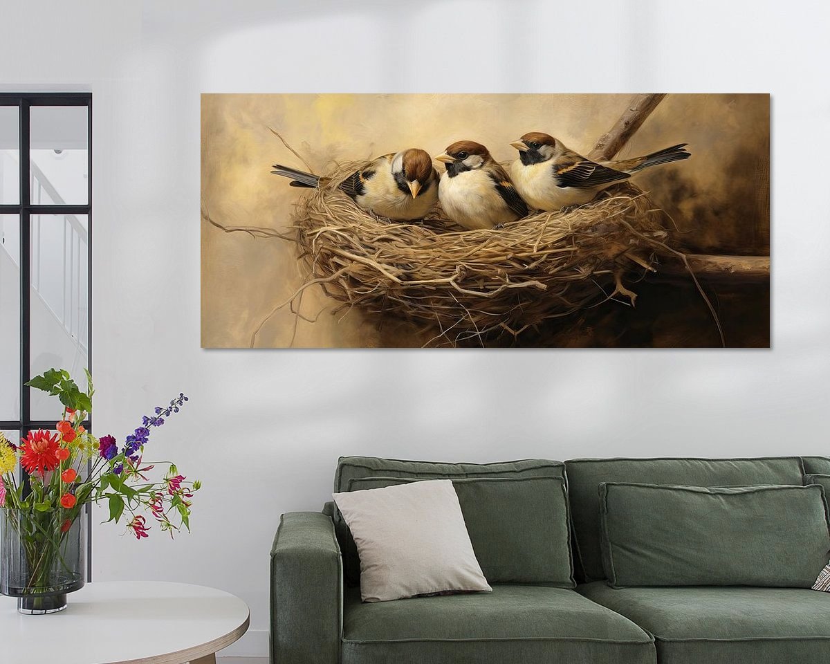 Voorbeeld van het werk in een kamer