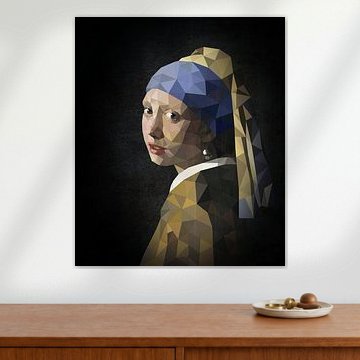 Low Poly Meisje met de Parel van Erik-Jan ten Brinke