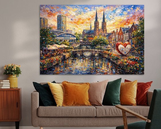 Voorbeeld van het werk in een kamer