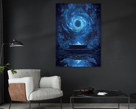 Voorbeeld van het werk in een kamer