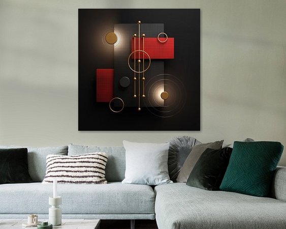 Voorbeeld van het werk in een kamer