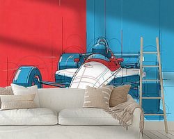 Voorbeeld van het werk in een kamer