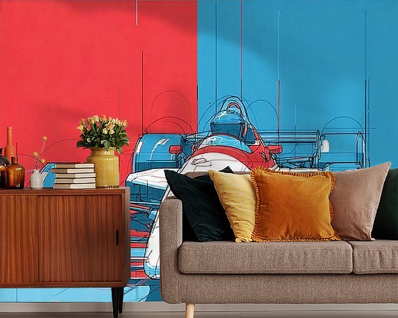 Voorbeeld van het werk in een kamer