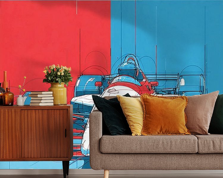 Voorbeeld van het werk in een kamer