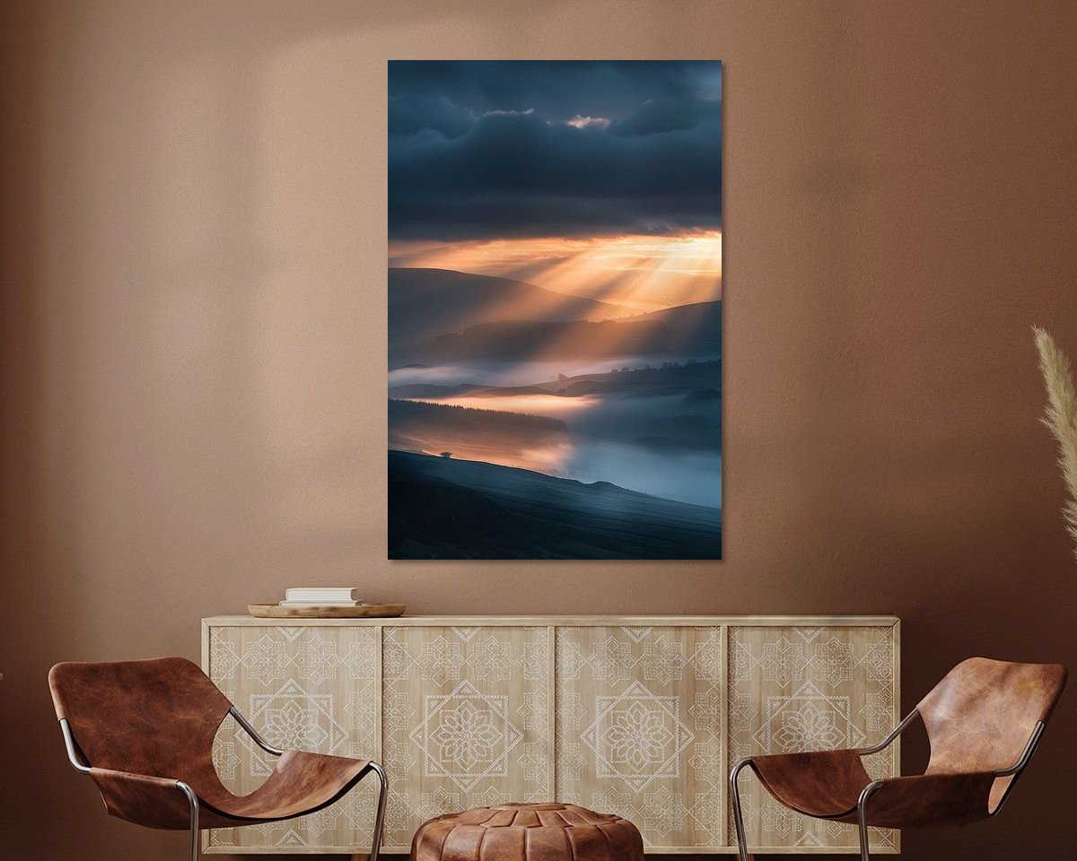 Voorbeeld van het werk in een kamer