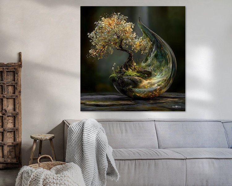 Voorbeeld van het werk in een kamer