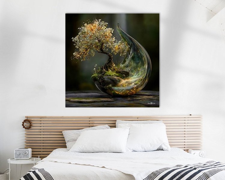 Voorbeeld van het werk in een kamer