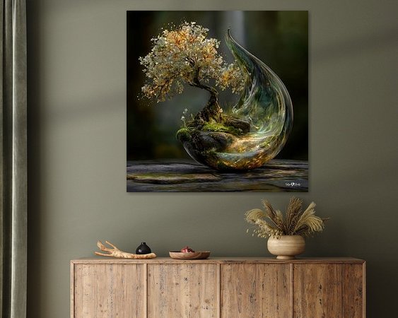 Voorbeeld van het werk in een kamer