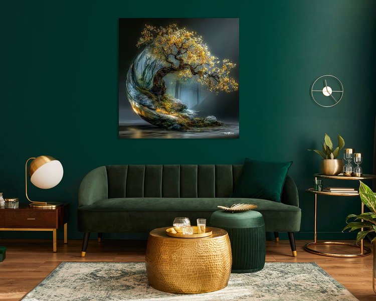 Voorbeeld van het werk in een kamer