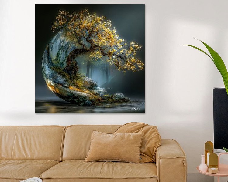 Voorbeeld van het werk in een kamer