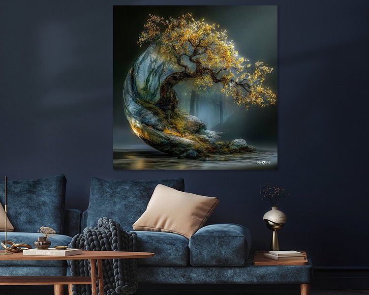 Voorbeeld van het werk in een kamer