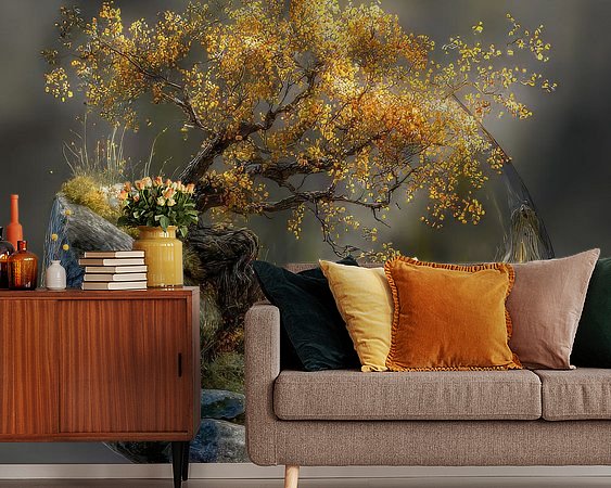 Voorbeeld van het werk in een kamer