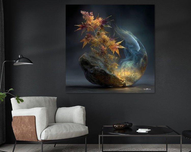 Voorbeeld van het werk in een kamer