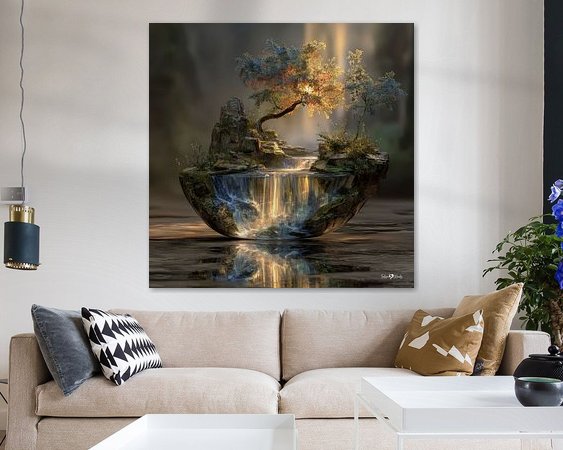 Voorbeeld van het werk in een kamer