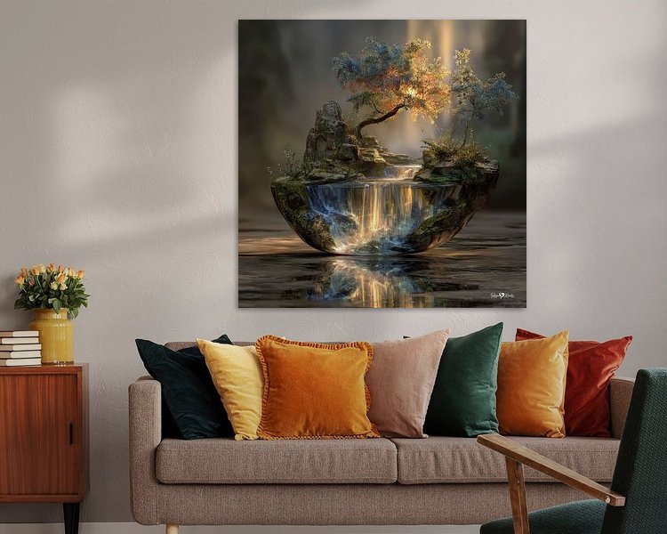 Voorbeeld van het werk in een kamer