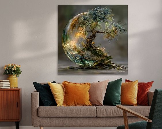 Voorbeeld van het werk in een kamer