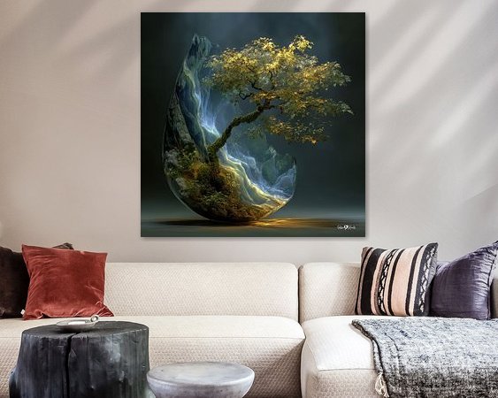 Voorbeeld van het werk in een kamer