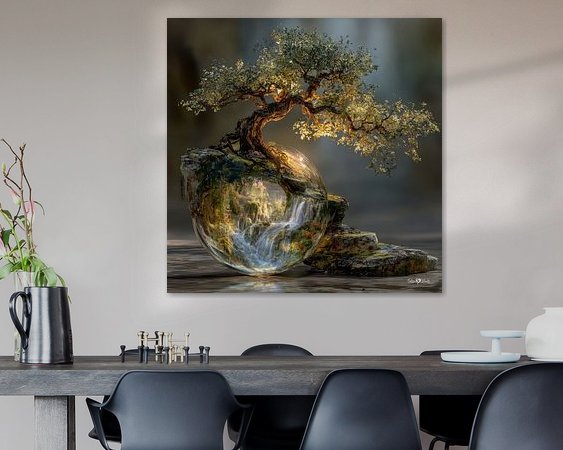 Voorbeeld van het werk in een kamer