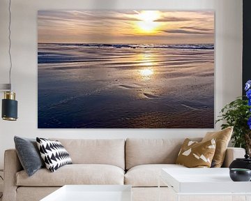 Golden coast sunset van Studio Mirabelle