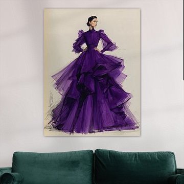 Elegantes, violettes Kleid