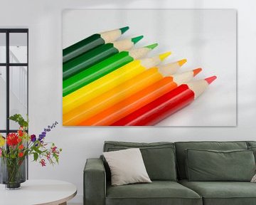 Conceptuele kleurpotloden als energielabel kleuren van Tonko Oosterink