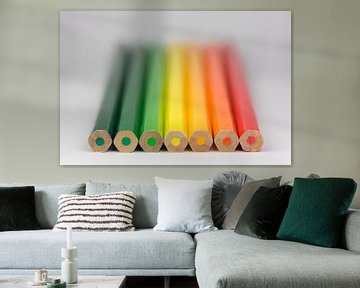Conceptuele kleurpotloden als energielabel kleuren van Tonko Oosterink