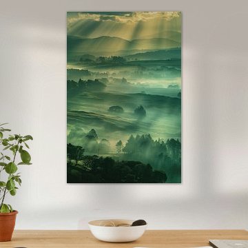 Layered Light over Green Hills