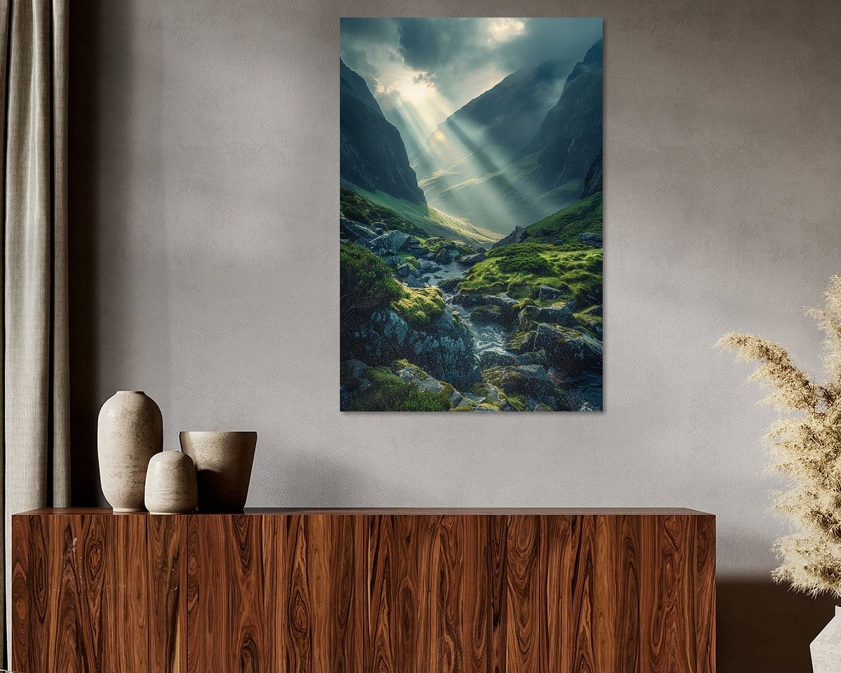 Voorbeeld van het werk in een kamer