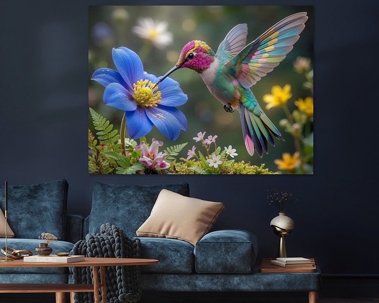 Voorbeeld van het werk in een kamer