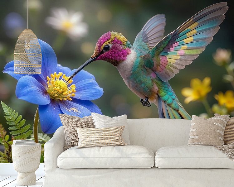 Voorbeeld van het werk in een kamer