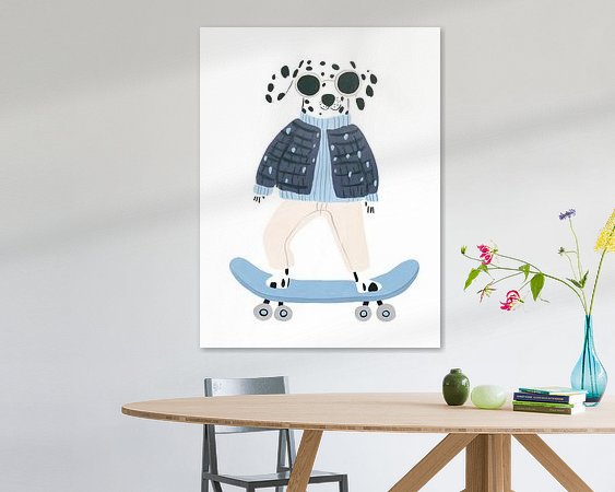 Voorbeeld van het werk in een kamer