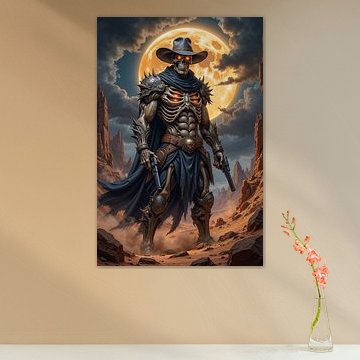 NOCTURNYX – Der Grim Reaper Cowboy mit seinen Pistolen in der Wüste von INFERAURUM