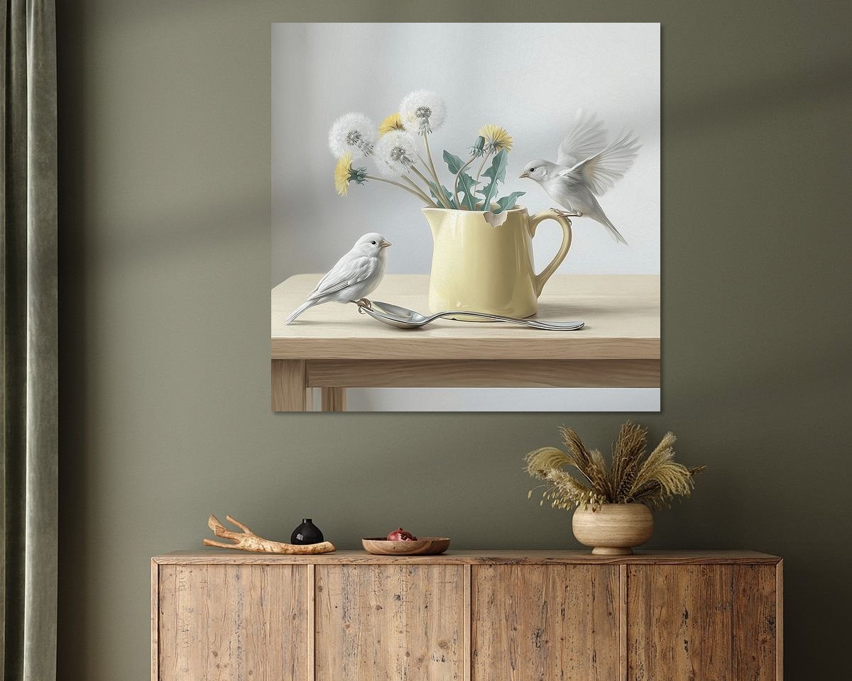 Voorbeeld van het werk in een kamer