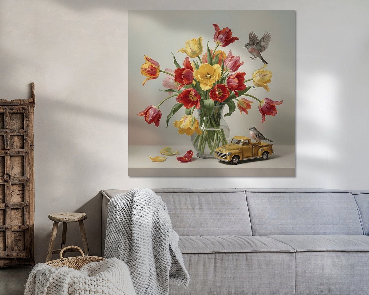 Voorbeeld van het werk in een kamer