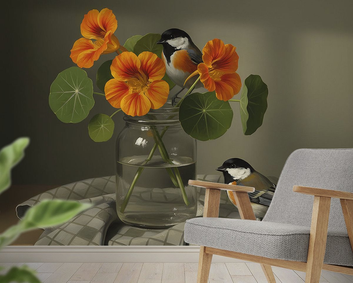 Voorbeeld van het werk in een kamer