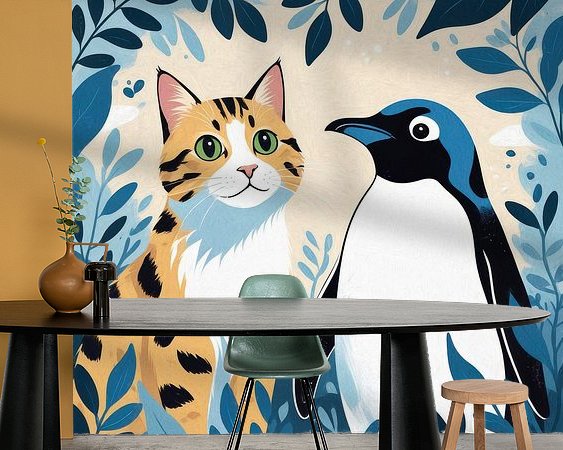 Voorbeeld van het werk in een kamer