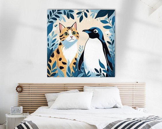 Voorbeeld van het werk in een kamer