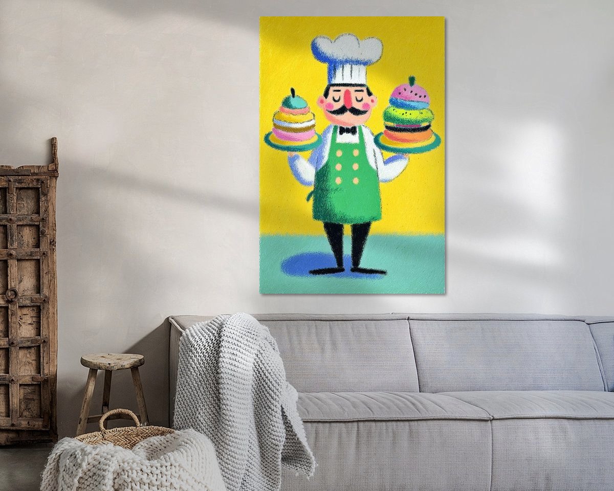 Voorbeeld van het werk in een kamer