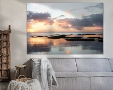 Wattenmeer-Sonnenaufgang bei Schiermonnikoog von Arjan Boer