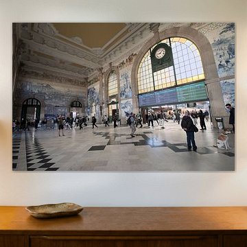 Porto, hall de la gare de São Bento sur Marco Liberto