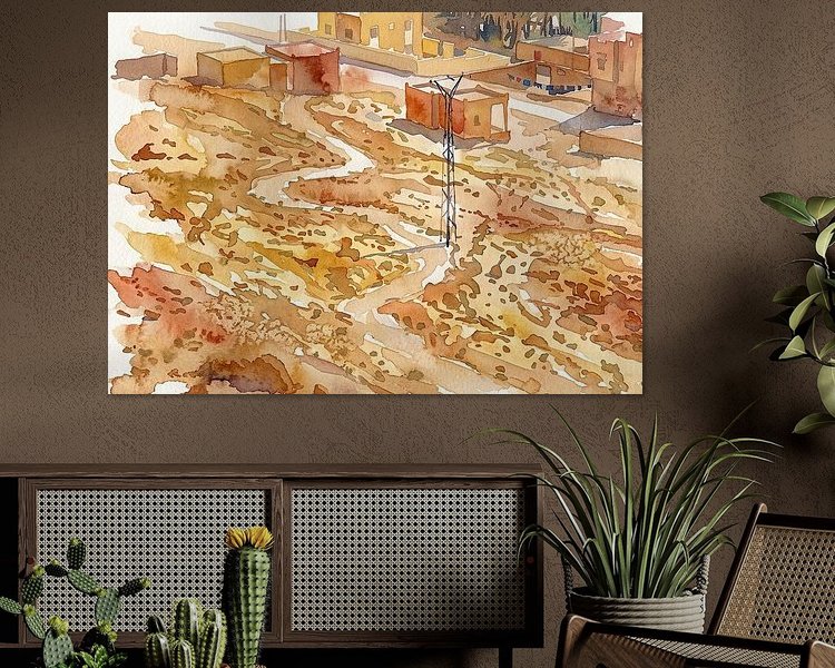 Voorbeeld van het werk in een kamer