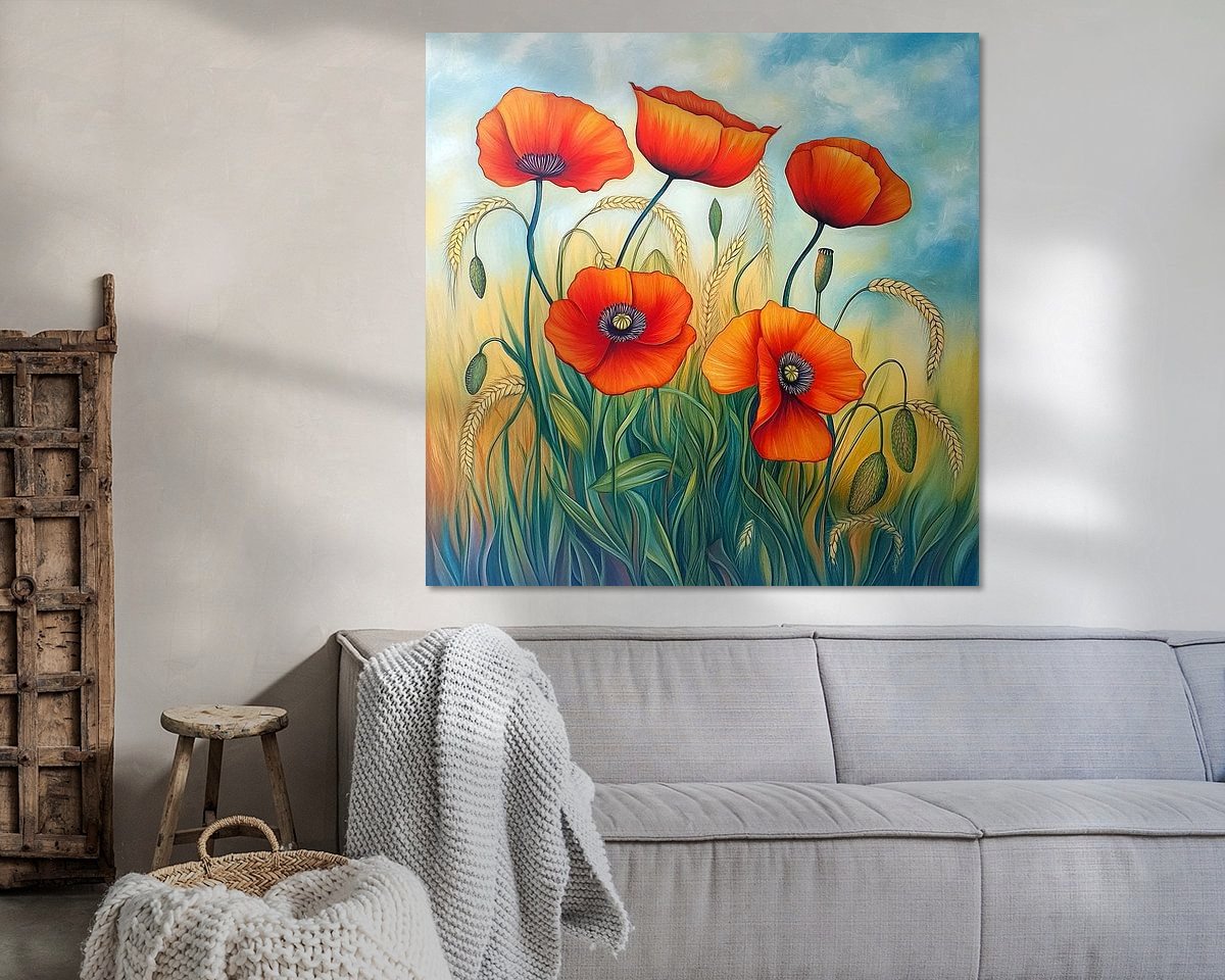 Voorbeeld van het werk in een kamer