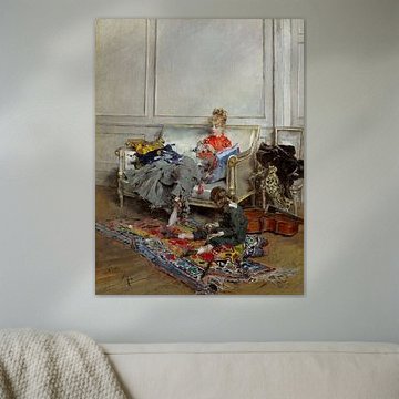 Jonge vrouw aan het haken, Giovanni Boldini